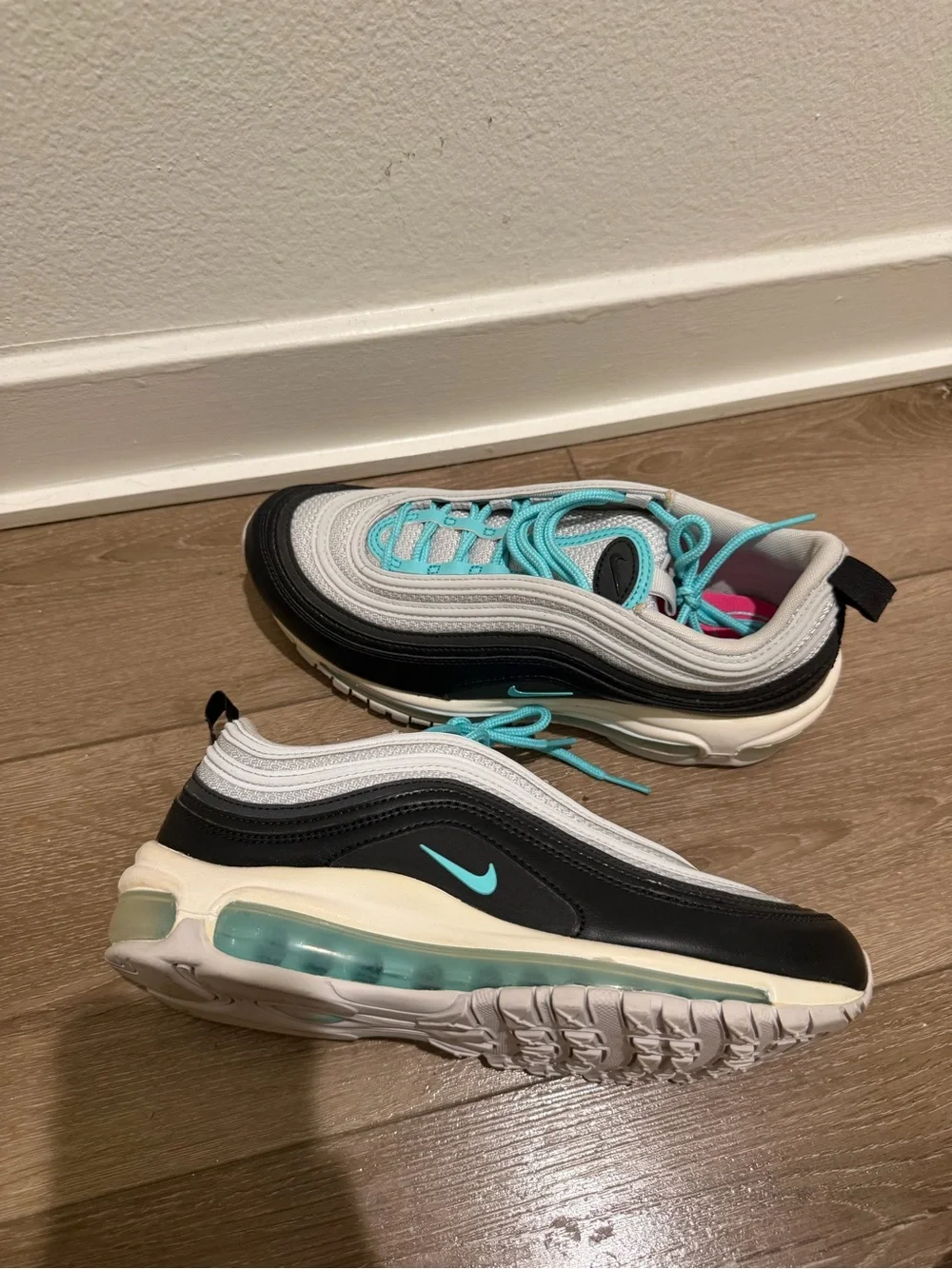 Nike Women's Air Max 97 Sneakers - Black, White, Turquoise